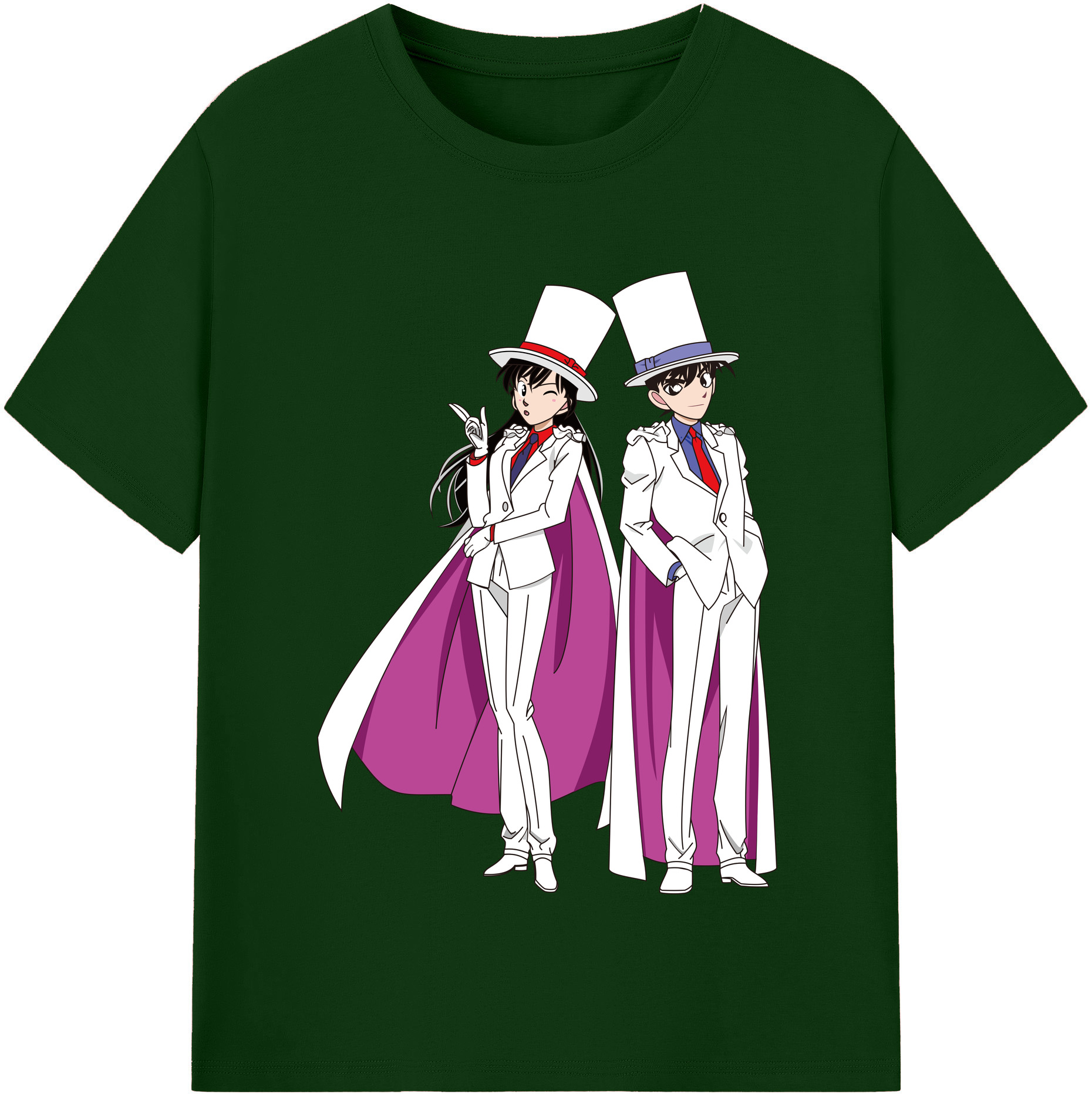 （画像用） 名探偵コナン くろば かいと Detective Conan Kuroba Kaito 綿100％半袖Tシャツ（フロントプリント）